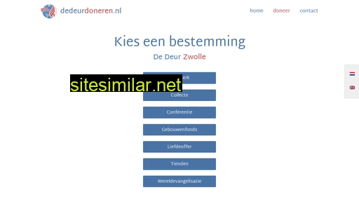 dedeurdoneren.nl alternative sites