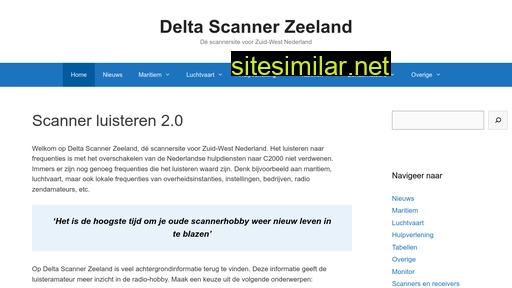 deltascannerzeeland.nl alternative sites
