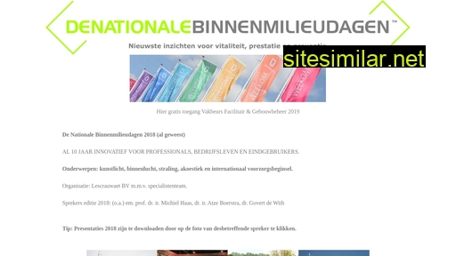 denationalebinnenmilieudagen.nl alternative sites