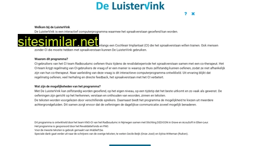 de-luistervink.nl alternative sites