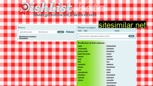 dishlist.nl alternative sites