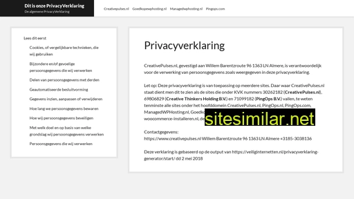 ditisonzeprivacyverklaring.nl alternative sites
