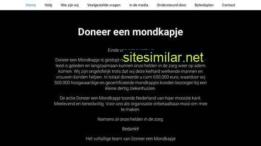 doneereenmondkapje.nl alternative sites