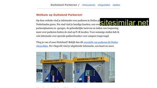 duitslandparkeren.nl alternative sites