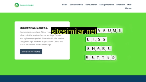 duurzaamheidswijzer.nl alternative sites