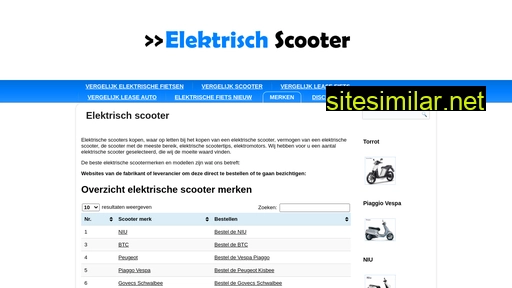 elektrischscooter.nl alternative sites