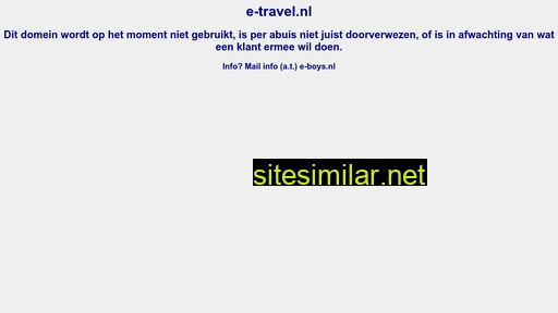 e-travel.nl alternative sites