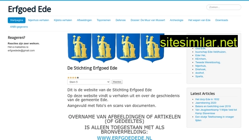 erfgoedede.nl alternative sites