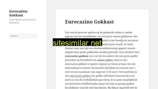 eurocazinogokkast.nl alternative sites
