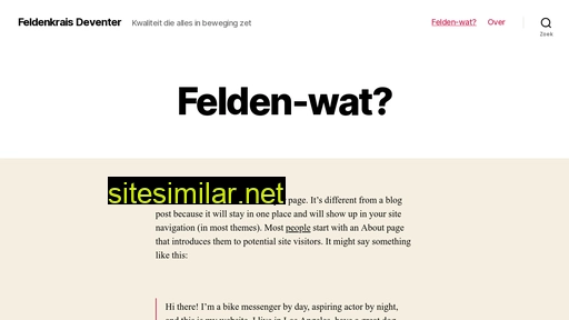 feldenkraisdeventer.nl alternative sites
