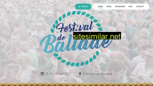 festivaldeballade.nl alternative sites