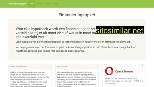 financieringsopzet.nl alternative sites