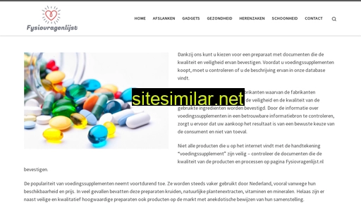 fysiovragenlijst.nl alternative sites