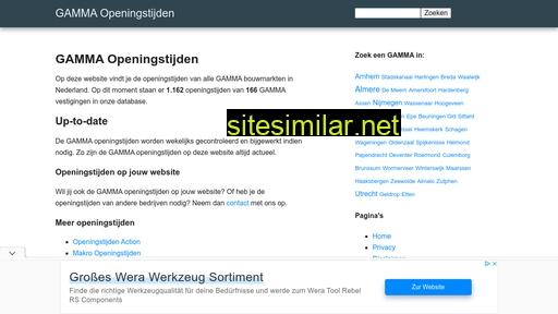 gamma-openingstijden.nl alternative sites