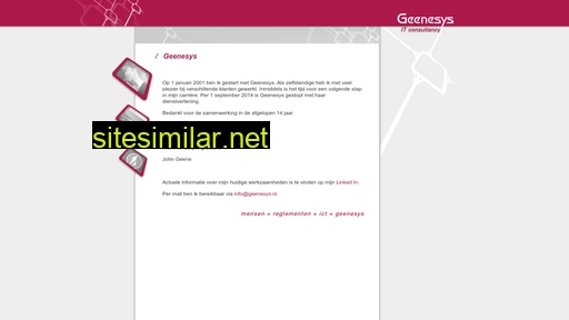 geenesys.nl alternative sites