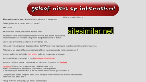 geloofniets.nl alternative sites