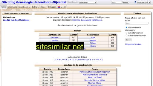 Genealogiehellendoorn similar sites