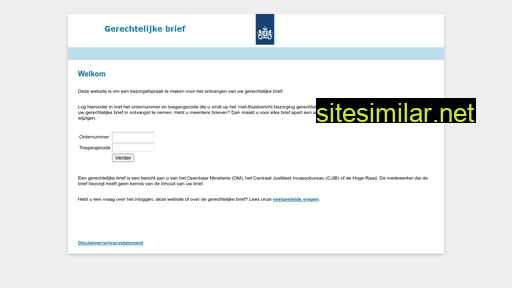 gerechtelijkebrief.nl alternative sites