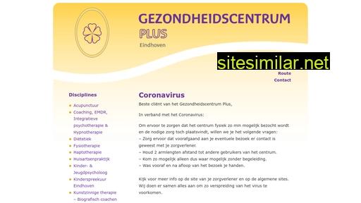 gezondheidscentrumplus.nl alternative sites