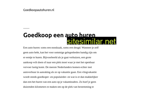 goedkoopautohuren.nl alternative sites