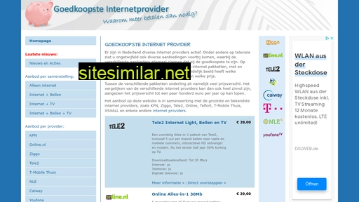 Goedkoopste-internetprovider similar sites