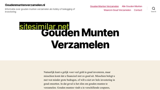 goudenmuntenverzamelen.nl alternative sites