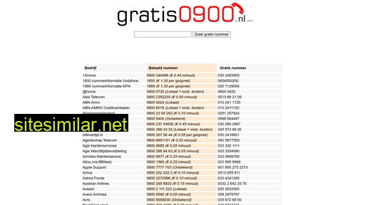 gratis0900.nl alternative sites