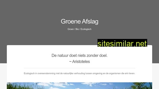 groeneafslag.nl alternative sites