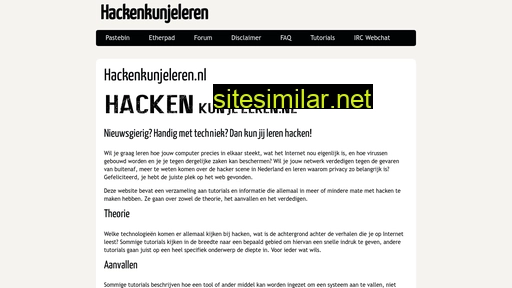 hackenkunjeleren.nl alternative sites