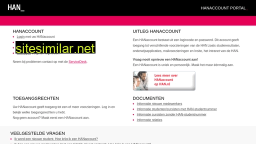 hanaccount.han.nl alternative sites