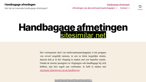 handbagage-afmetingen.nl alternative sites