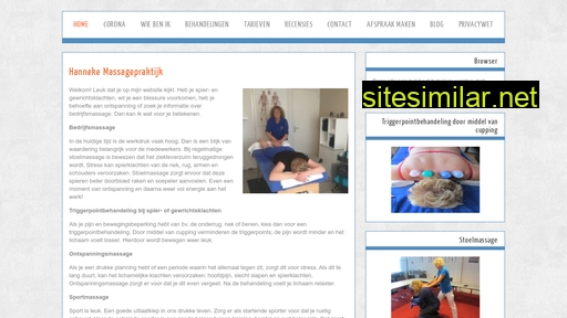 hannekemassage.nl alternative sites
