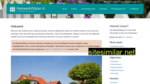 hekwerkwijzer.nl alternative sites