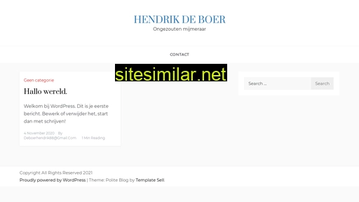 Hendrikdeboer similar sites