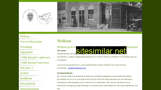 historiedewijkkoekange.nl alternative sites