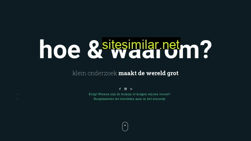 hoeenwaarom.nl alternative sites