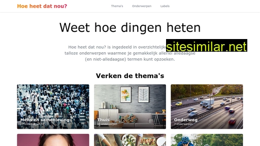 hoeheetdatnou.nl alternative sites
