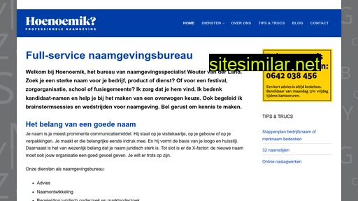 hoenoemik.nl alternative sites
