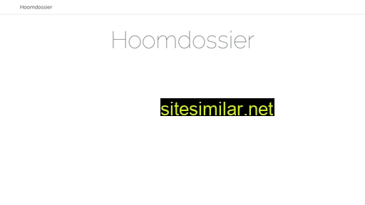 hoomdossier.nl alternative sites