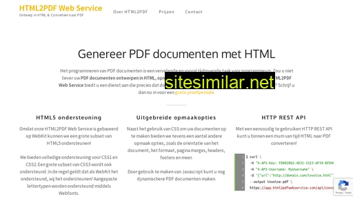 Html2pdfwebservice similar sites