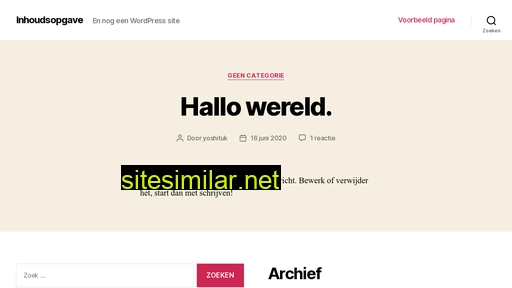 inhoudsopgave.nl alternative sites