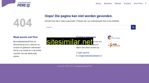 installatiebedrijfpere.nl alternative sites