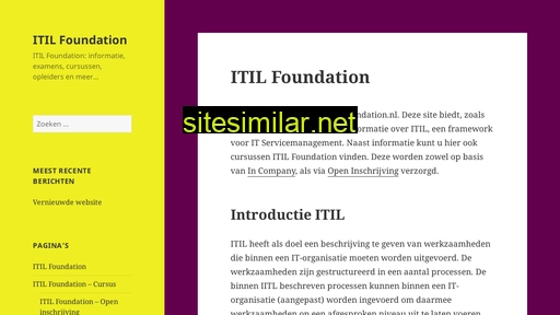 itilfoundation.nl alternative sites