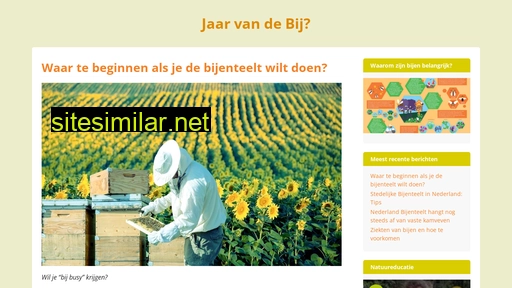 jaarvandebij.nl alternative sites