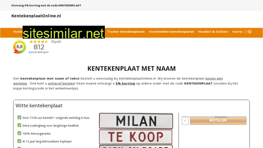 kentekenplaatonline.nl alternative sites