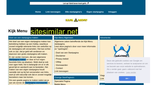 kijk-menu.nl alternative sites