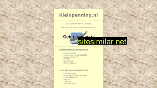 kleinpenning.nl alternative sites