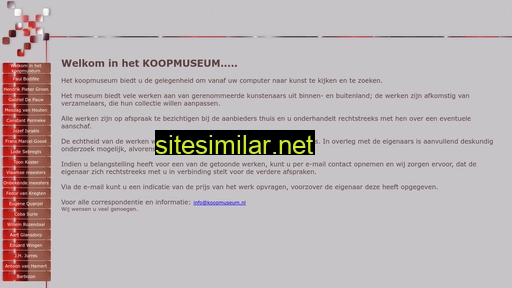 koopmuseum.nl alternative sites