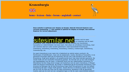 kranenburgia.nl alternative sites