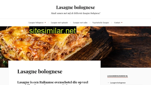 Lasagnebolognese similar sites